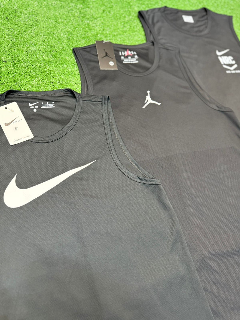 Kit black 3 regatas Nike