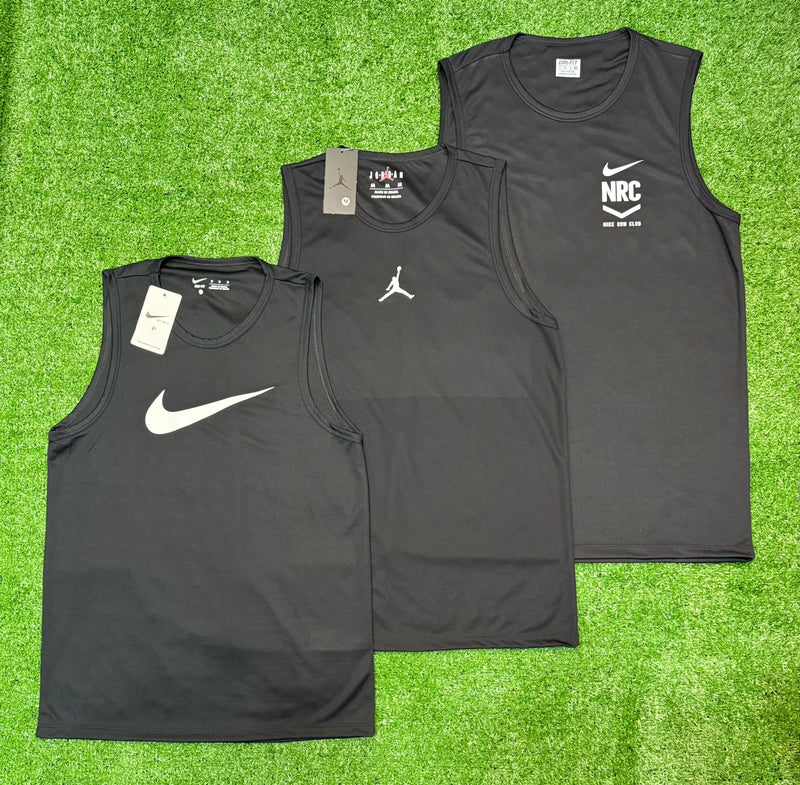 Kit black 3 regatas Nike