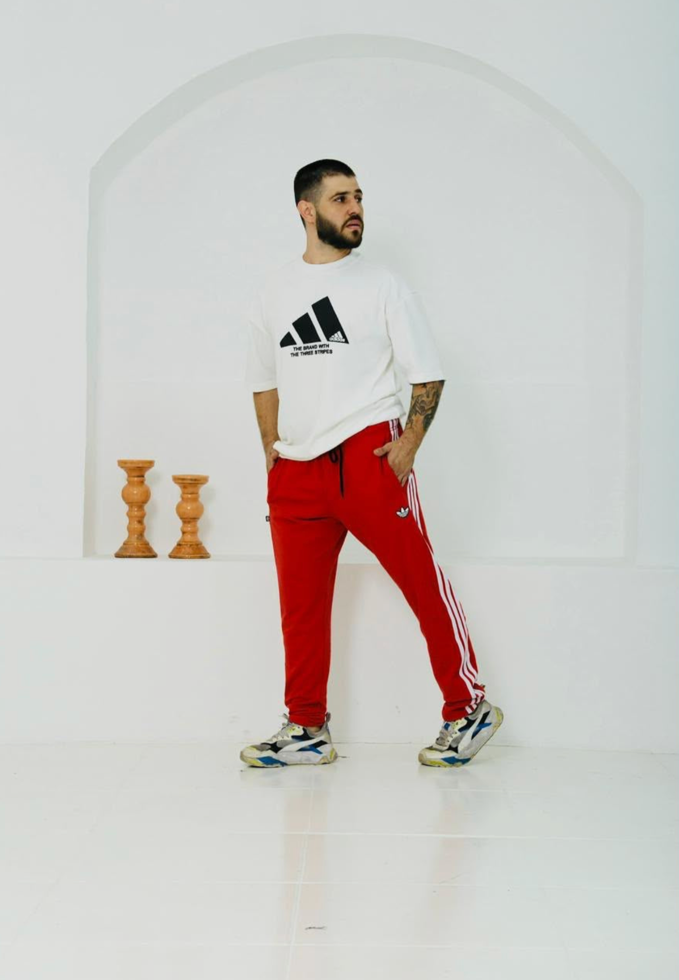 Calça Moletinho 3 Stripes Adidas Originals - Unisex
